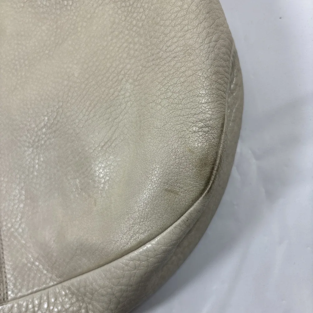 VTG Coach Julia Hobo Shoulder Bag Beige Oatmeal Pebble Leather Slouchy Purse Y2K